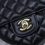 Black Leather Heart Mini Bag