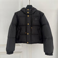 Black Hooded Puffer Jacket