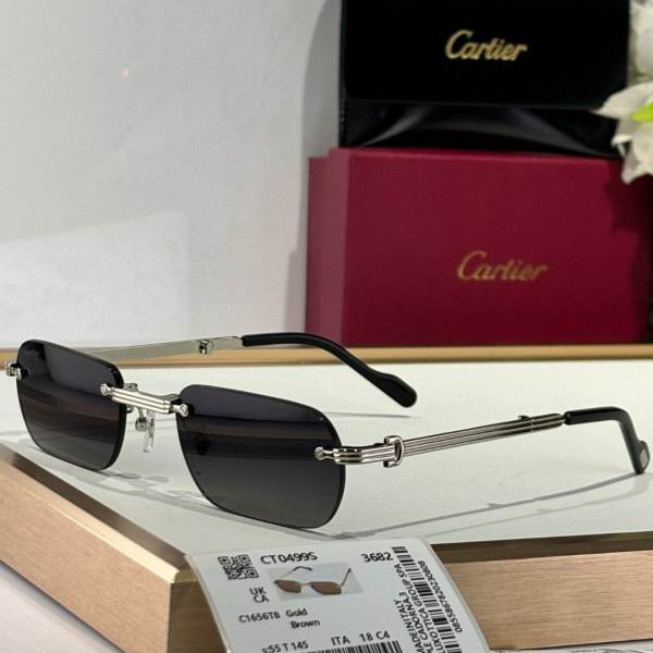 Foldable Rimless Rectangle Sunglasses