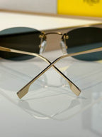 Slim Oval Metal Sunglasses
