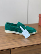 Emerald Suede Loafers