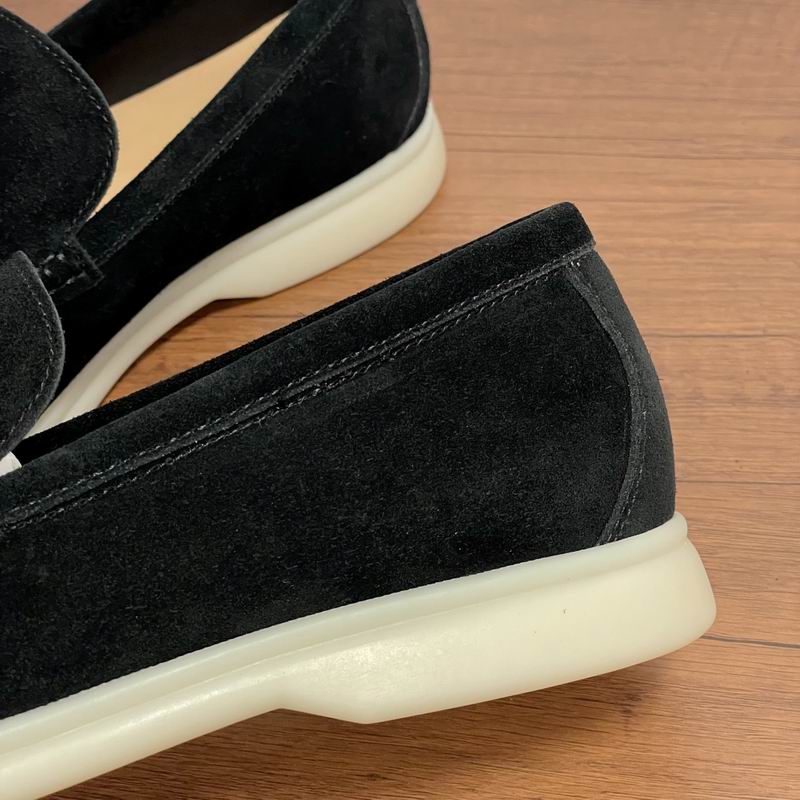 Black Suede Slip-On Loafers