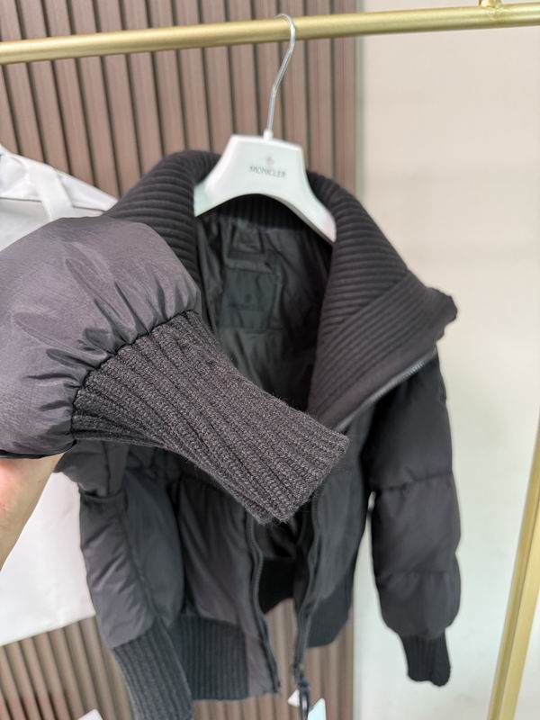 Black Knitted Shawl Puffer