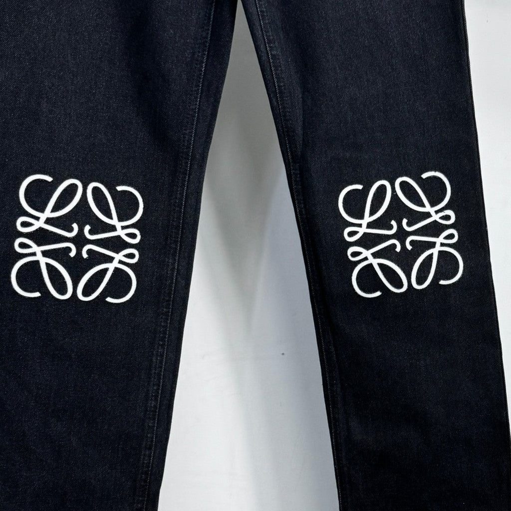 Wide-Leg Black Jeans