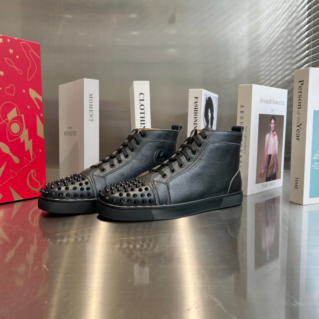 High-Top Studded Sneakers