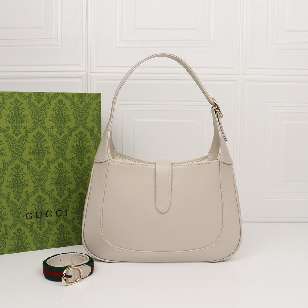 Small Shoulder Bag White Leather