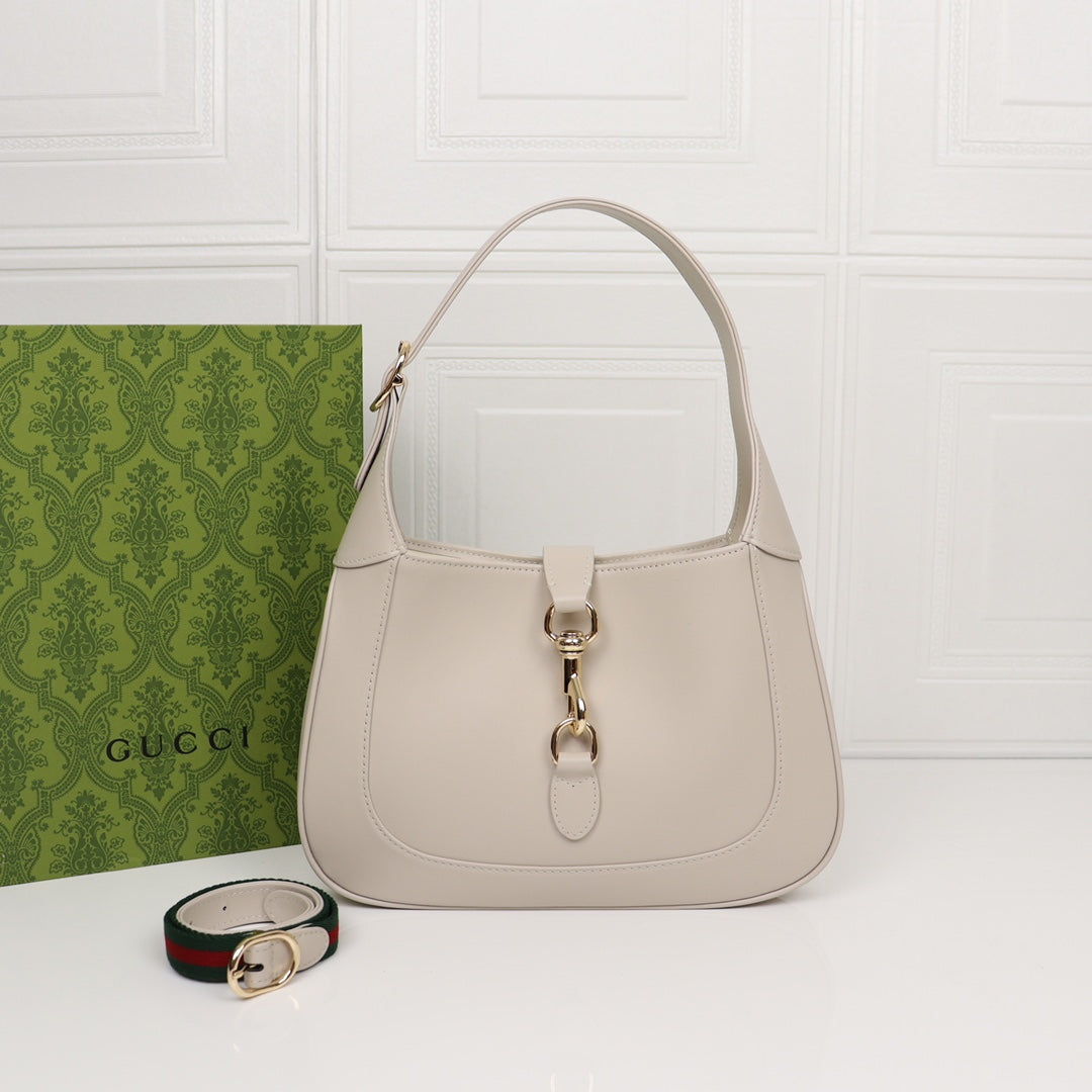 Small Shoulder Bag White Leather